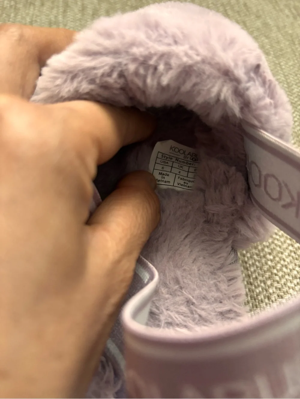 Koolaburra Lilac Plush Slide Sandals with Heel Strap